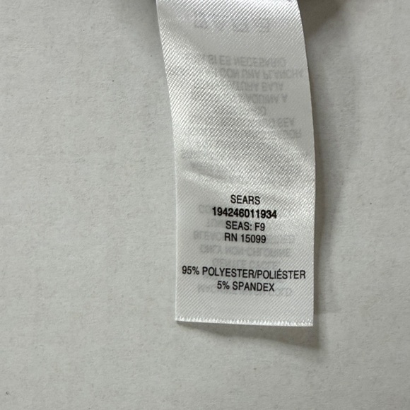 Jaclyn Smith Collection Olive Pink Navy Patterned Women's Blouse - Picture 12 of 12